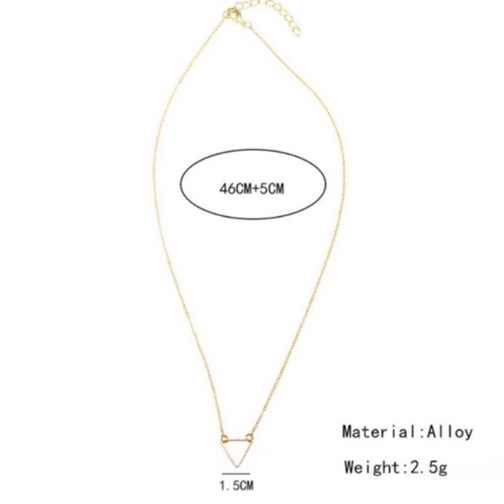 Gold Geometric Necklace - Picture 4 of 4